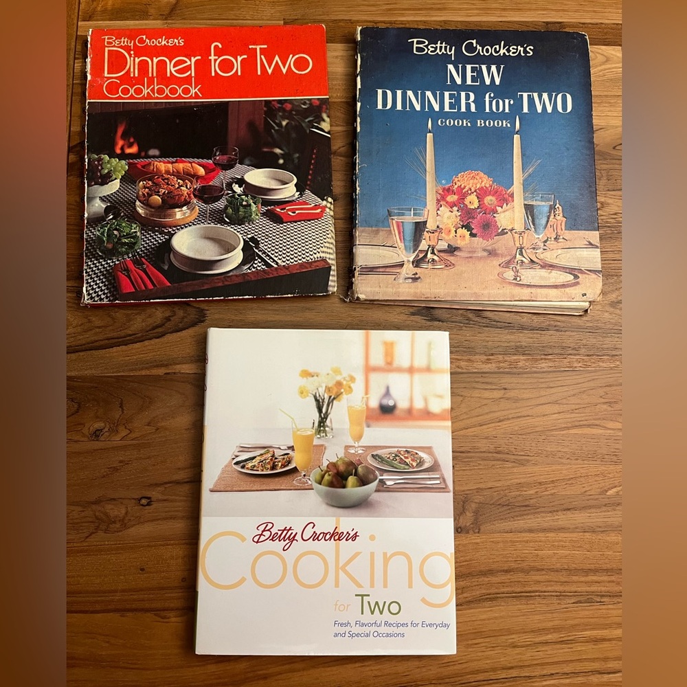 Betty Crocker Cooking for Two Cookbook - Set of 3 - Two Vintage!